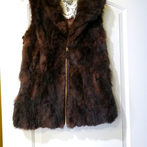 Neiman Marcus Brown Fur Vest